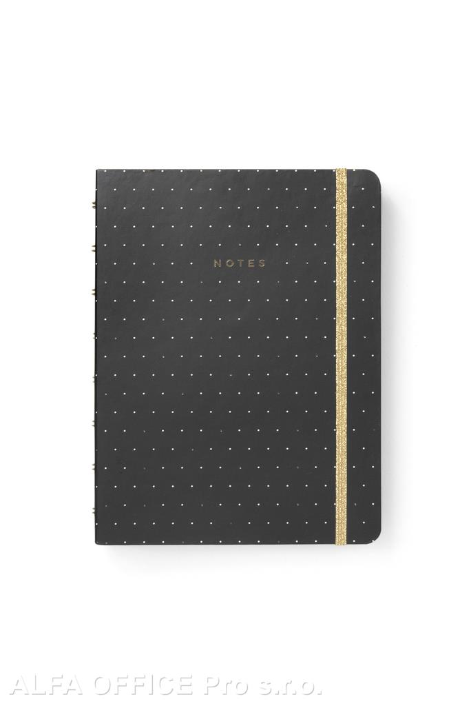 Blok Filofax Notebook Moonlight černá - A5/56l