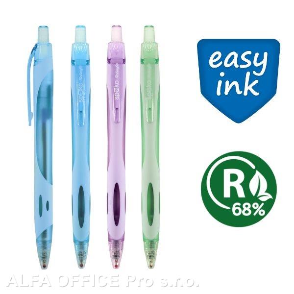 Kuličkové pero Spoko ReLeaf Active Transparent - barevný mix