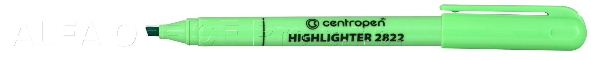 Zvýrazňovač Centropen 2822 / zelená