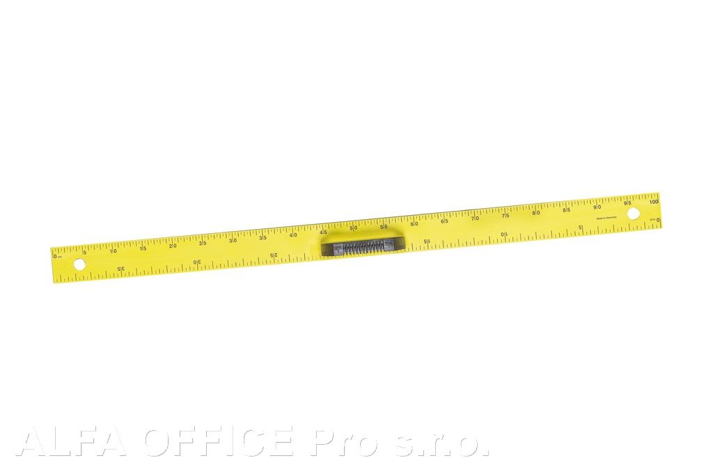 Magnetické pravítko na tabuli WISSNER  - 100 cm / žlutá