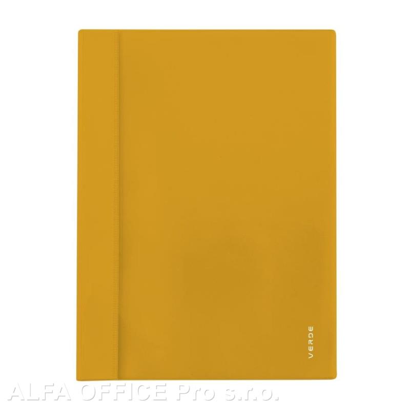 Rychlovazač A4 VERDE s kapsou - hořčicová