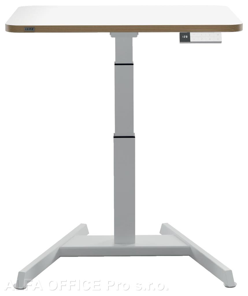 Elektricky nastavitelný stůl Leitz Ergo – 80 x 60 cm / bílá
