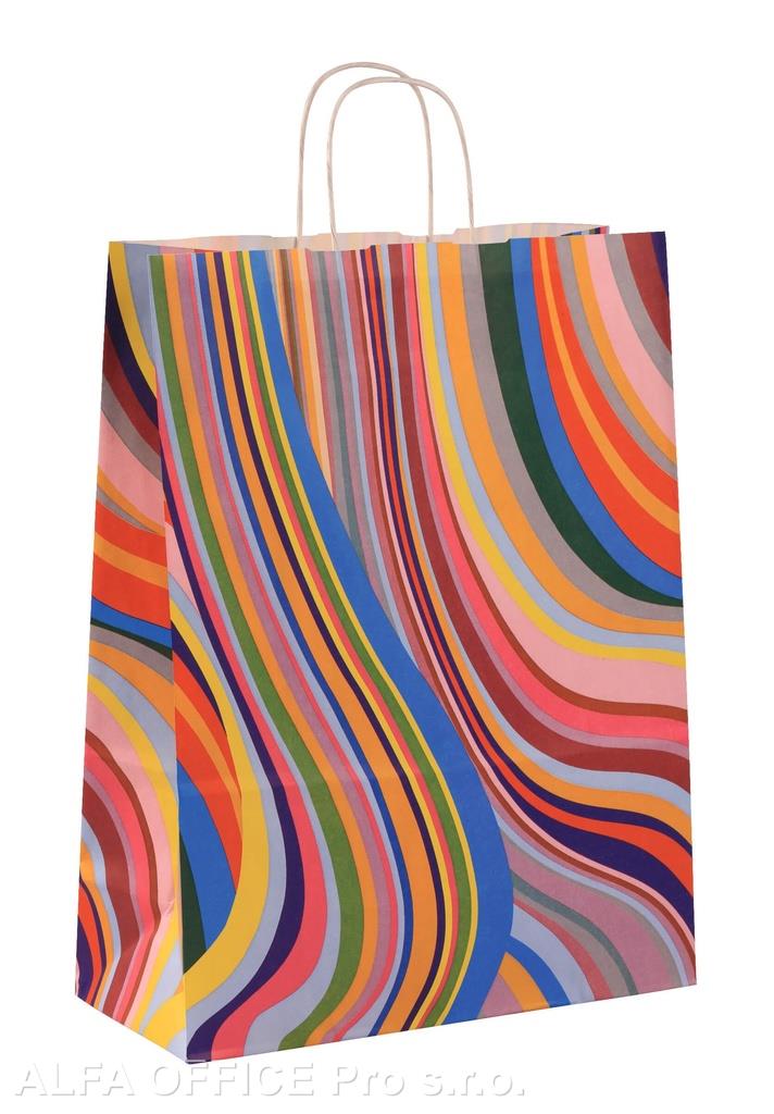 Taška papírová kroucené ucho - 70. léta / 240 x 110 x 310 mm
