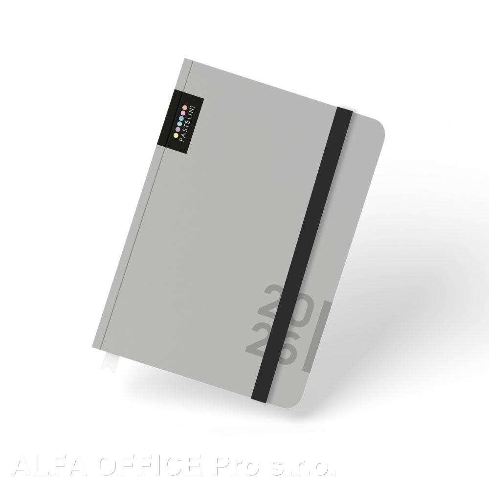 Diář PASTELINi - A6 / týdenní / šedá