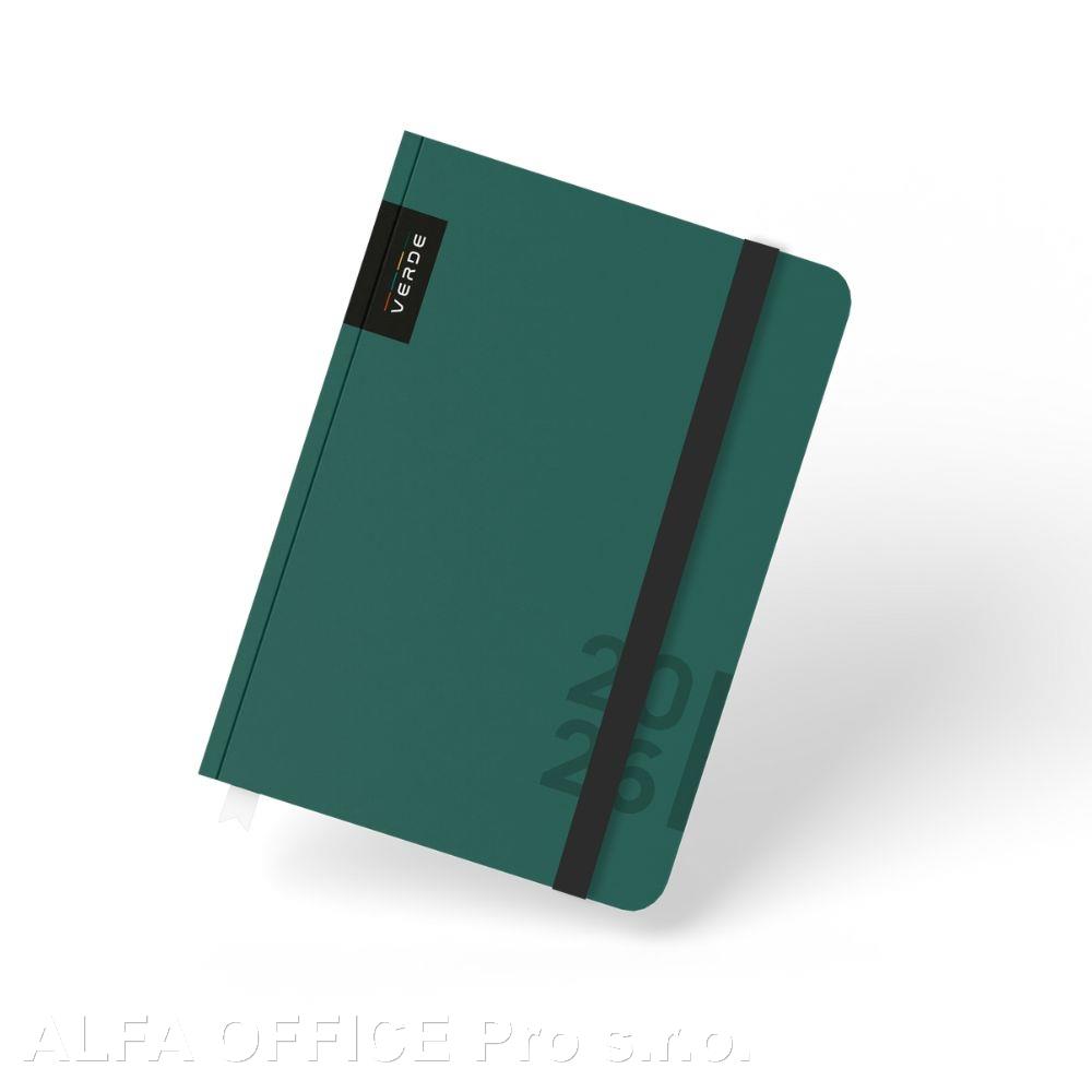 Diář VERDE - A6 / týdenní / zelená