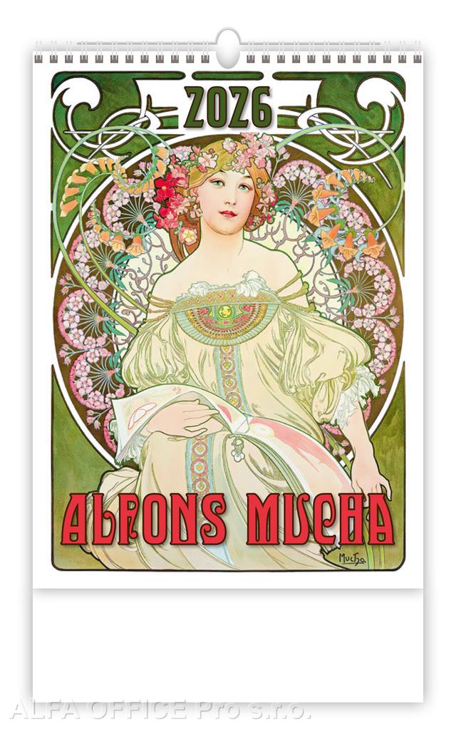 Kalendář nástěnný - Alfons Mucha / N177