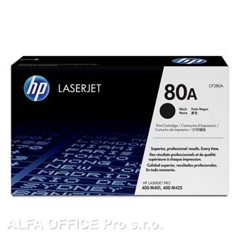 HP originální toner CF280A, black, 2700str., HP 80A, HP LaserJet Pro 400 M425, LJ Pro 400 