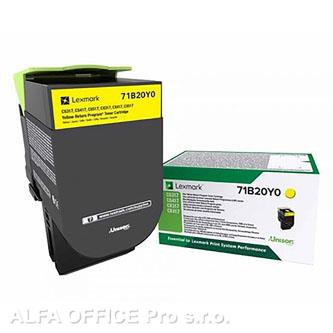  Lexmark originální toner 71B20Y0, yellow, 2300str., Lexmark CS417dn/CS317dn/ CX5 