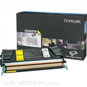  Lexmark originální toner C5242YH, yellow, 5000str., Lexmark C524 