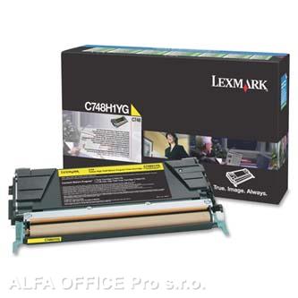  Lexmark originální toner C748H1YG, yellow, 10000str., return, high capacity, Lex 