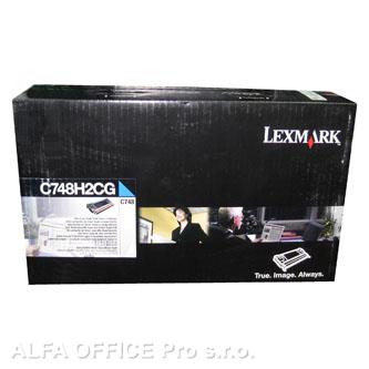  Lexmark originální toner C748H2CG, cyan, 10000str., high capacity, Lexmark C748D 