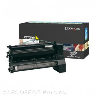  Lexmark originální toner C7700YH, yellow, 10000str., return, Lexmark C770, C772 