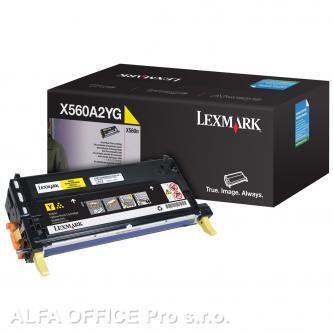  Lexmark originální toner X560A2YG, yellow, 4000str., Lexmark X560N, X560dn 