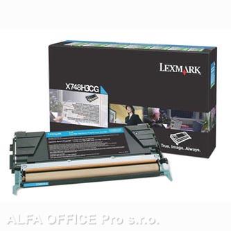  Lexmark originální toner X748H3CG, cyan, 10000str., high capacity, Lexmark X748D 