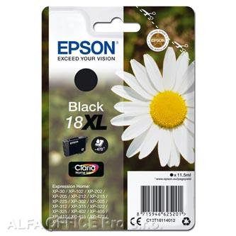 Epson originální ink C13T18114012, T181140, 18XL, black, 11,5ml, Epson Expression Home XP-