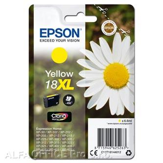 Epson originální ink C13T18144012, T181440, 18XL, yellow, 6,6ml, Epson Expression Home XP-