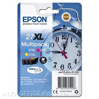 Epson originální ink C13T27154012, 27XL, color, 3x10,4ml, Epson WF-3620, 3640, 7110, 7610,