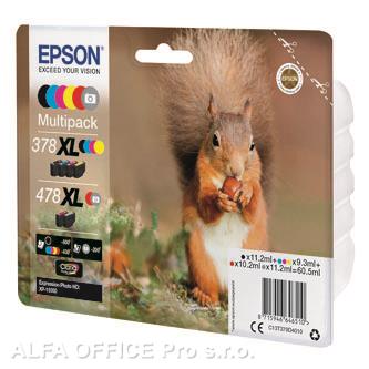 Epson originální ink C13T379D4010, 378XL+478XL, CMYK, 1x10.2ml, 2x11.2ml, 3x9.3ml, Epson