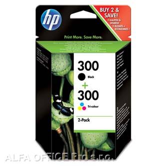 HP originální ink CN637EE, HP 300, black/color, blistr, 2 x 200str., 2x4ml, HP 2-pack, CC6