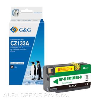  G&G kompatibilní ink s CZ133A, black, NP-H-0711XLBK(HP711, pro HP DesignJet T120 
