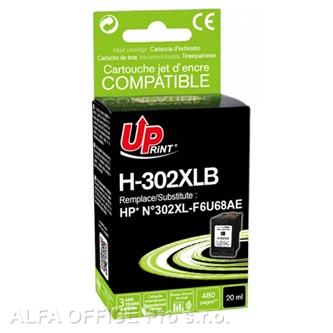 UPrint kompatibilní ink s F6U68AE, HP 302XL, black, 480str., 20ml, H-302XLB, pro HP OJ 383