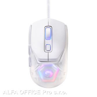 Marvo Myš FIT LITE G1, 12000DPI, optika, 7tl., drátová USB, bílá, herní, RGB pod