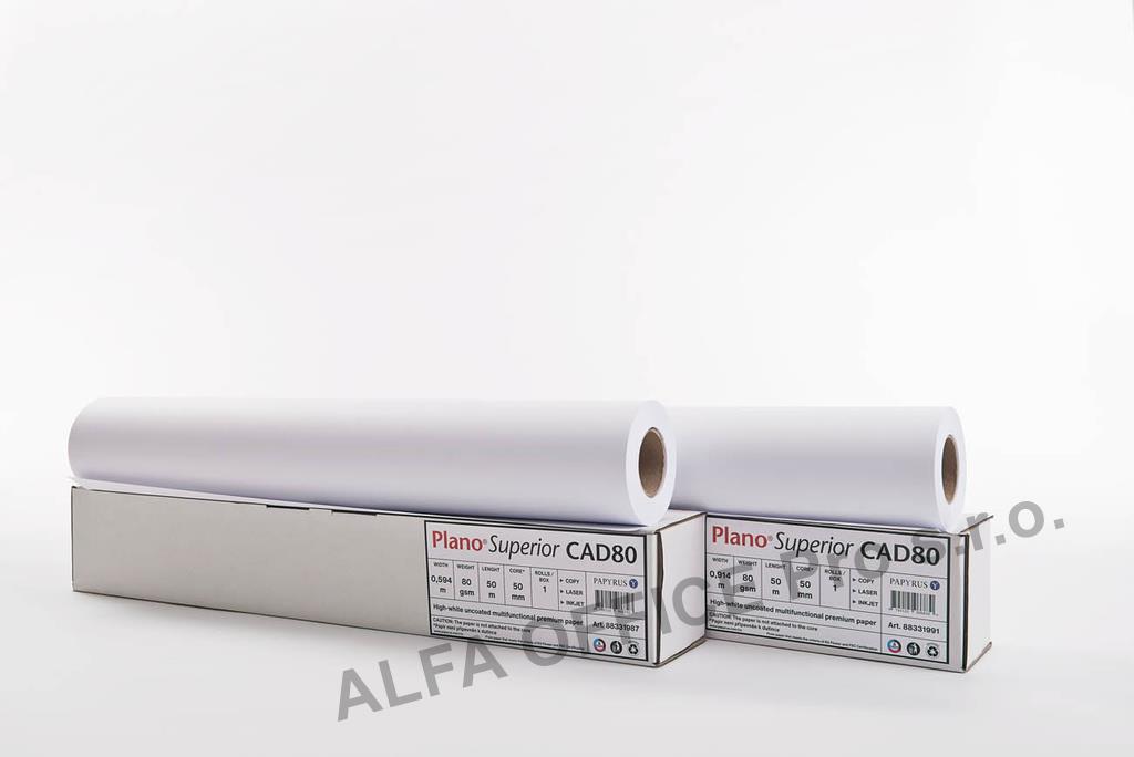 Plotrový papír v roli Plano Superior - 914 mm x 50 m x 50 mm / 80 g