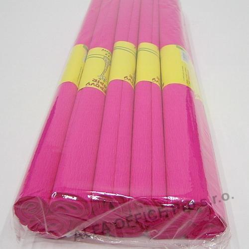 Krepový papír - role / 50 x 200 cm / růžová