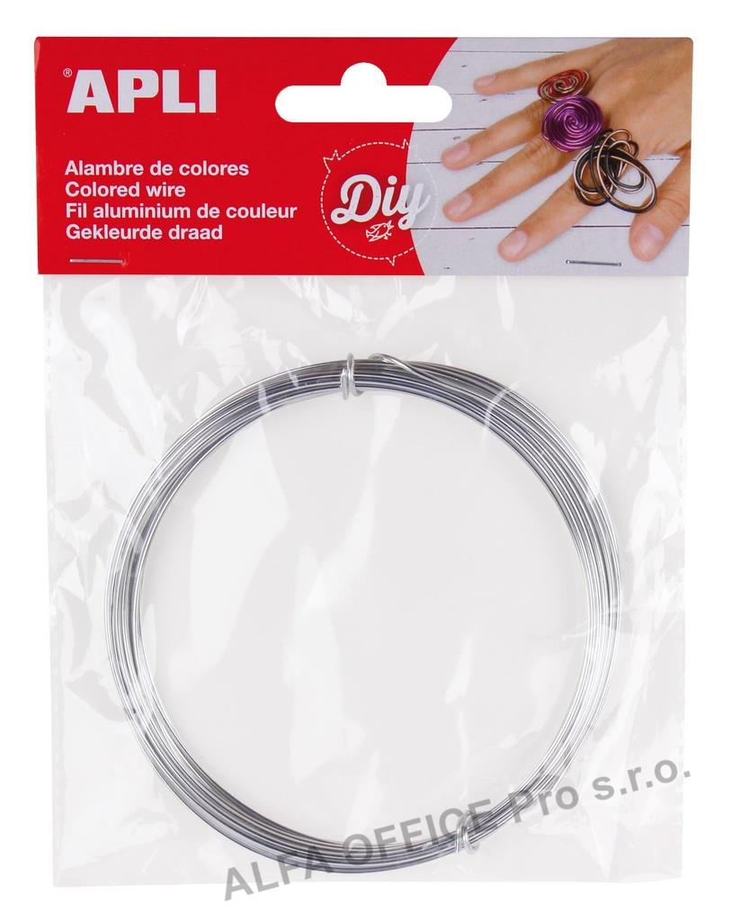 Modelovací drát APLI stříbrný / šířka 1,5mm / délka 5m