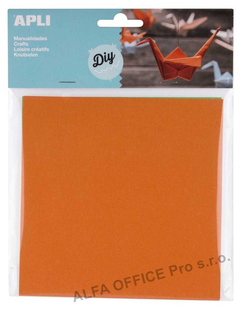 Origami papír APLI / 15 x 15 / mix 5 barev / 50 ks