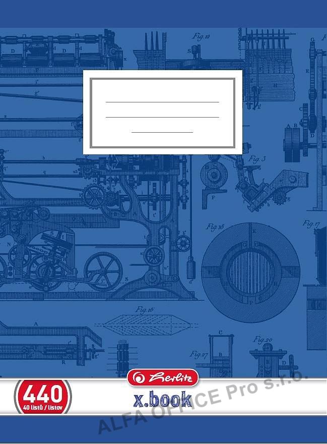Sešit školní Herlitz Premium 440 - A4 / čistý / 40 listů