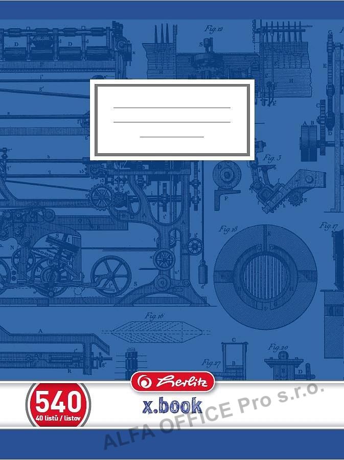 Sešit školní Herlitz Premium 540 - A5 / čistý / 40 listů