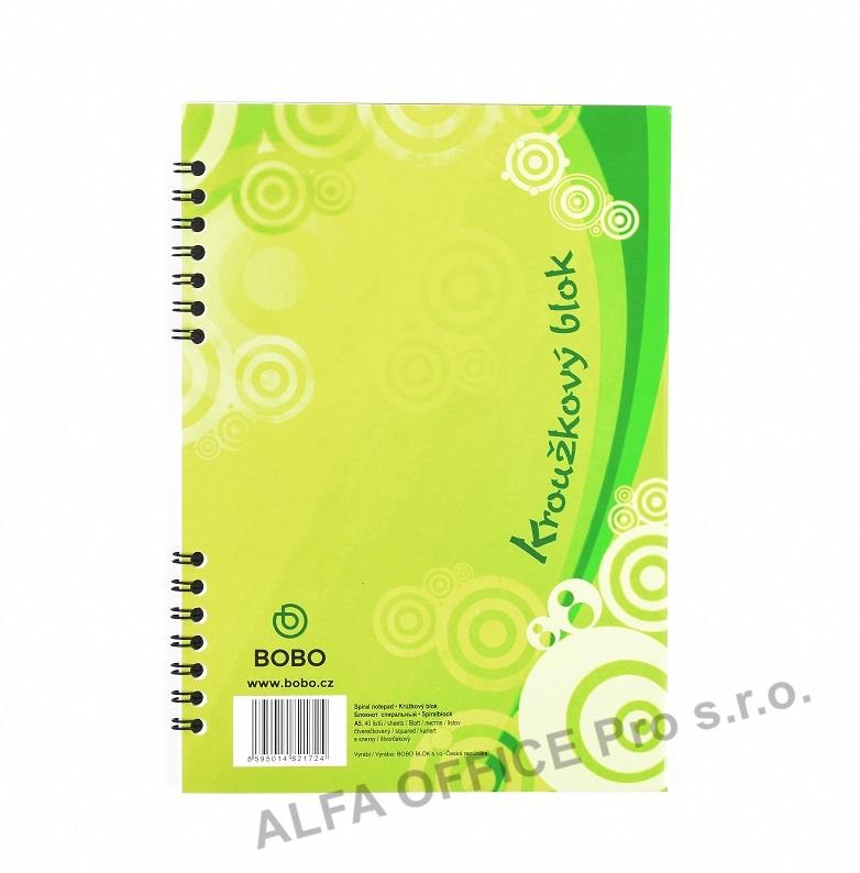 Blok BOBO s boční vazbou - A5 / čtvereček