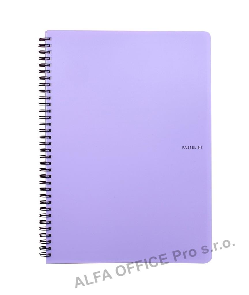 Blok kroužkový PASTELINi - A4 / linka / fialová