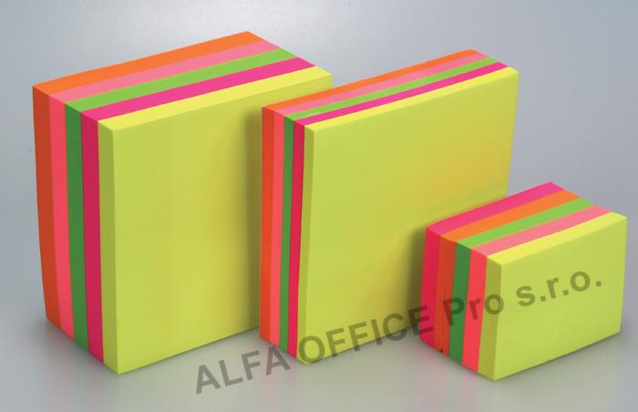 Samolepicí bločky Concorde kostky neonové - 76 mm x 76 mm / 400 lístků