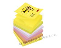 Samolepicí bločky Post-it - Z bločky - mix neonových barev / 6 x 100 lístků