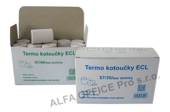 Pásky do pokladny termocitlivé - EET - 57 mm / 35 mm / 18 m