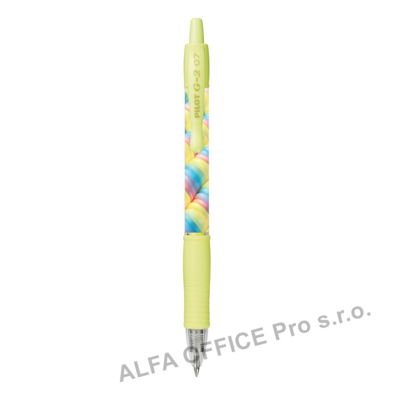 Gelový roller Pilot G-2 Flow 0,7 - žlutá / černá náplň