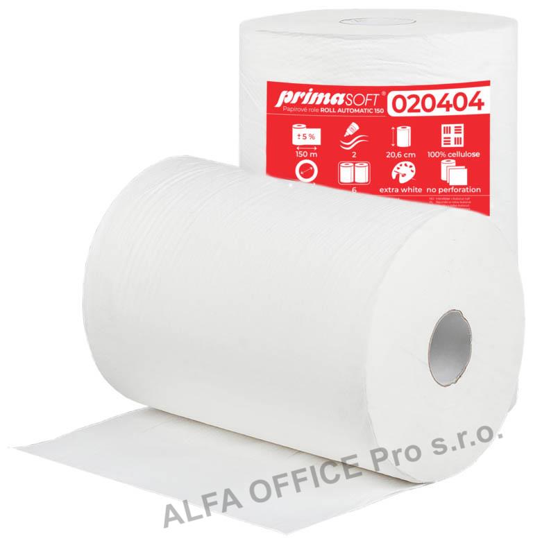Papírové ručníky v rolích PrimaSOFT AUTOMATIC - 2 vrstvé / 150 m