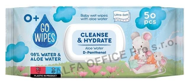 Vlhčené ubrousky GoWipes - Aloe a D-Panthenol 50 ks