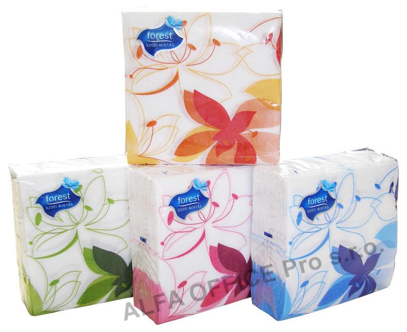 Ubrousky papírové Vintage - 33 x 33 cm / barevný mix / 45 ks