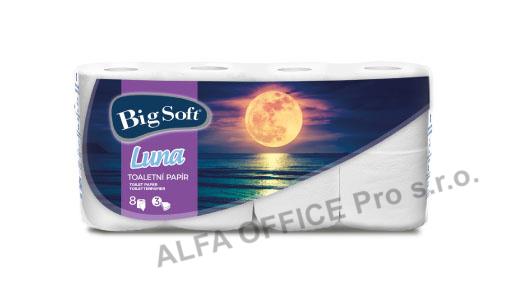 Papír toaletní Big Soft Luna 3-vrstvý / 8 ks
