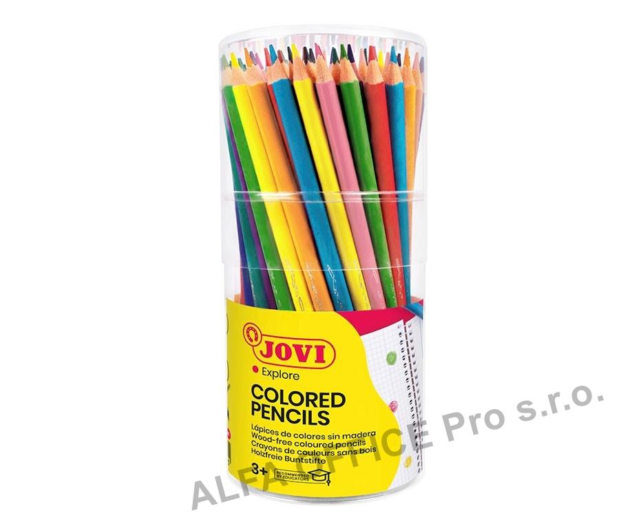 Pastelky JOVI trojhranné nedřevěné / 84 ks / v boxu