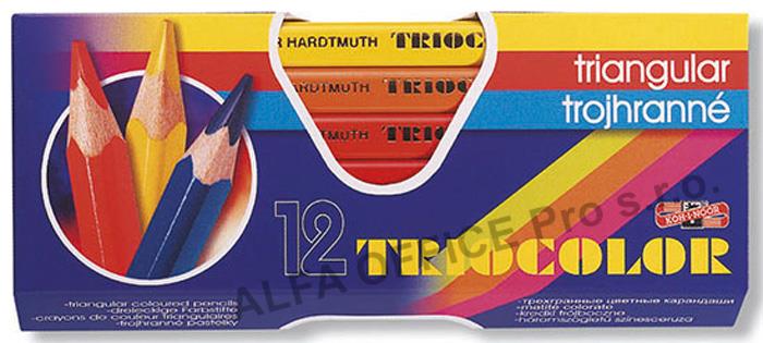 Pastelky Koh-i-noor Triocolor silné / trojhranné / 12ks