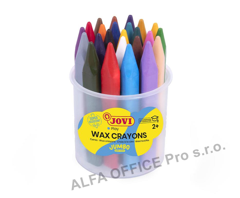 Voskové pastelky JOVI trojhranné - 24 ks / v kelímku