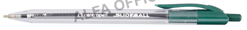 Kuličkové pero Centropen Slide ball Clicker 2225 - zelená