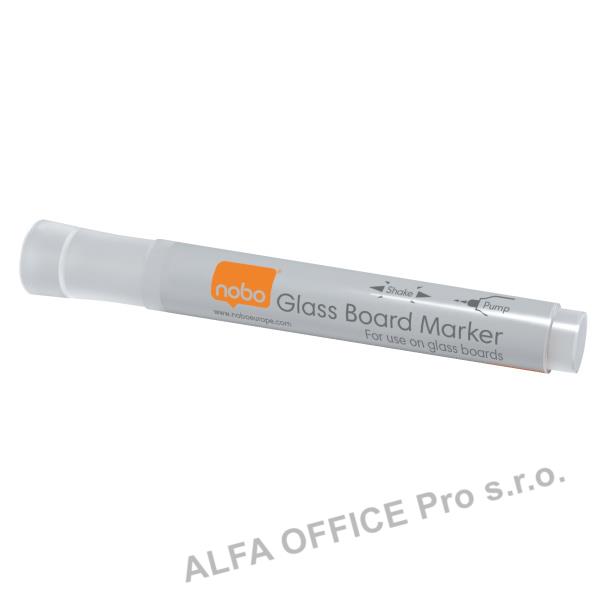 Popisovač NOBO na skleněné tabule - 4 ks / bílá