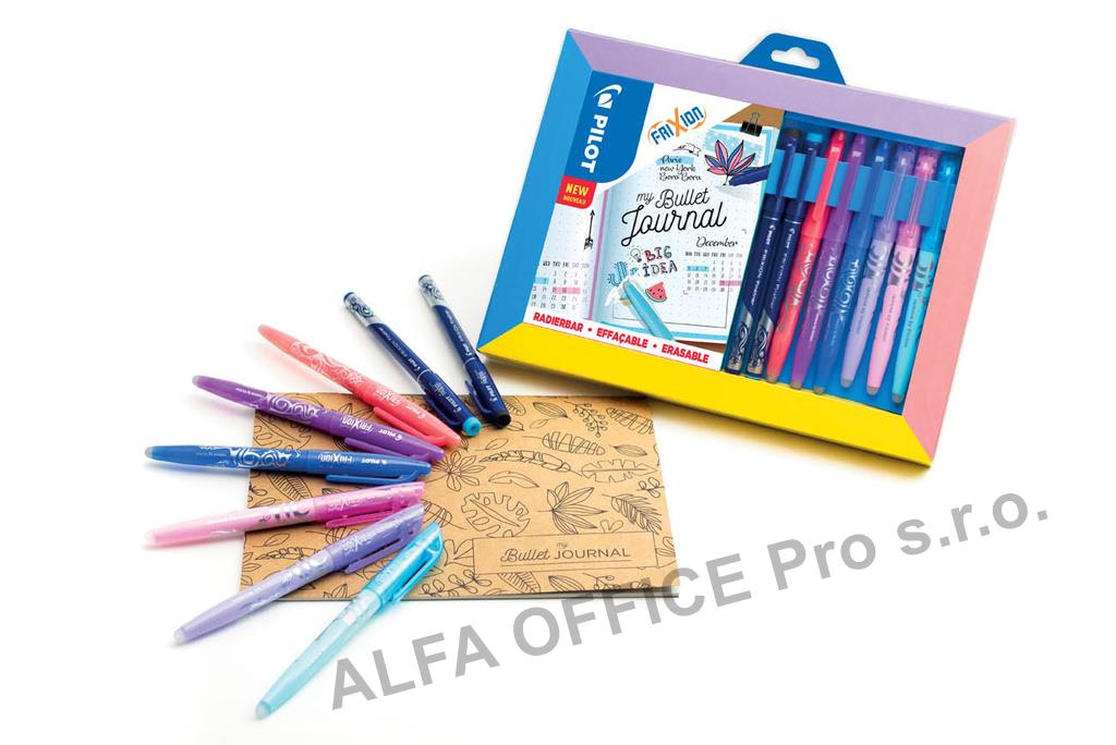 Roller Pilot FriXion Ball Bullet Journal sada 8ks + sešit