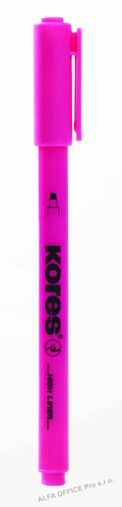Zvýrazňovač Kores High Liner / růžová