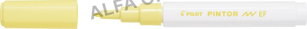 Popisovač Pilot Pintor EF / pastelově žlutá